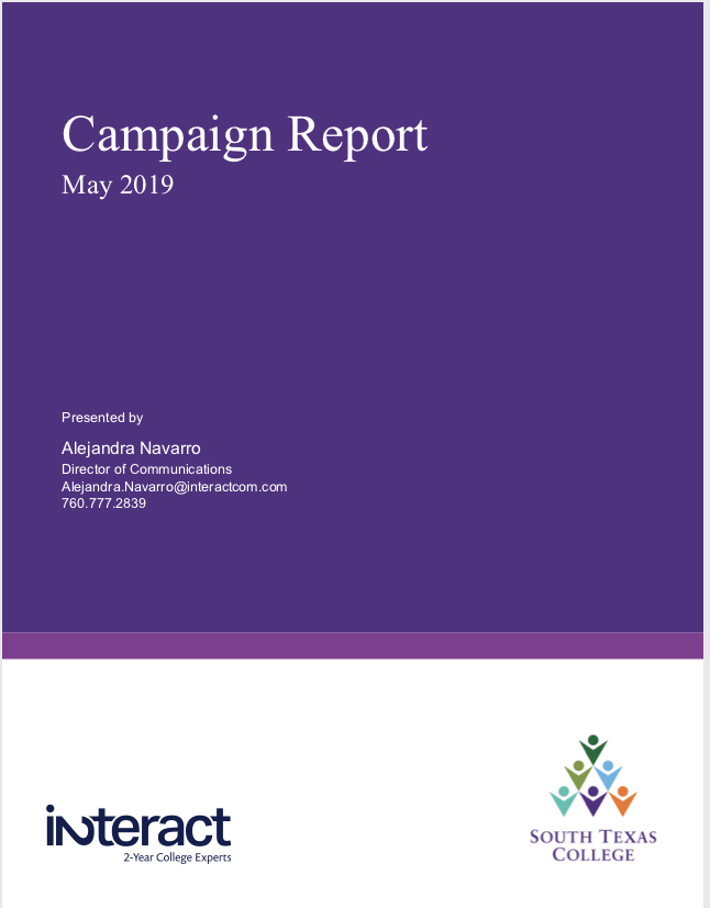 South Texas College Campaign Report May 2019